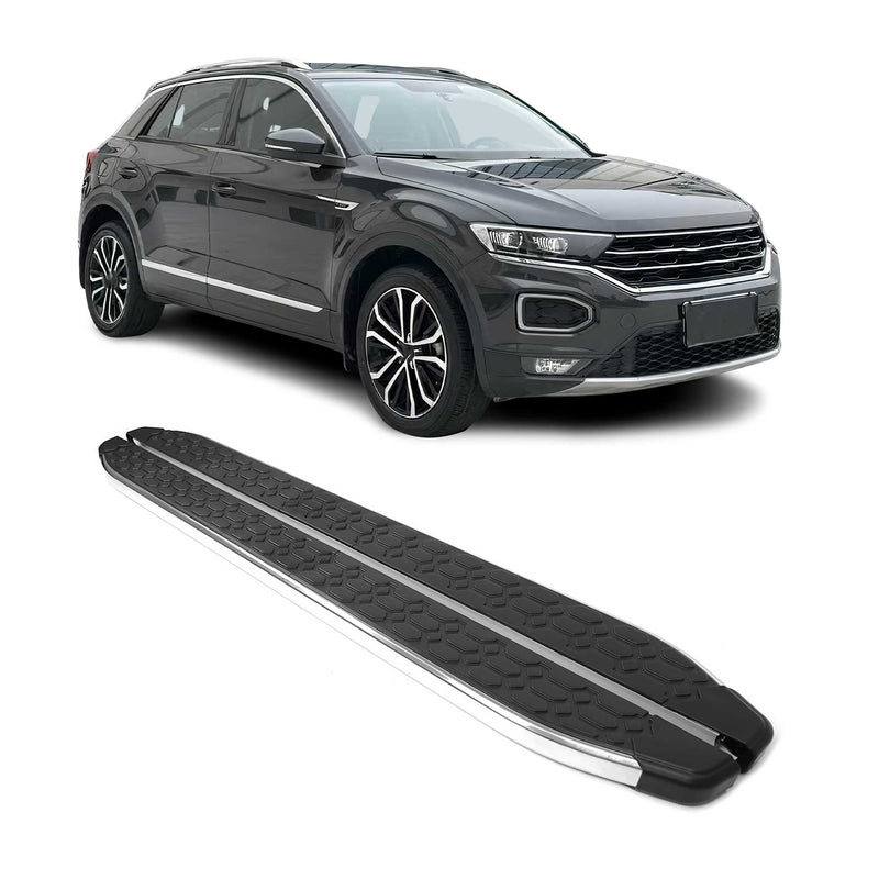 Trittbretter Seitenschweller für VW T-Roc 2017-2025 Edelstahl Chrom 2 tlg