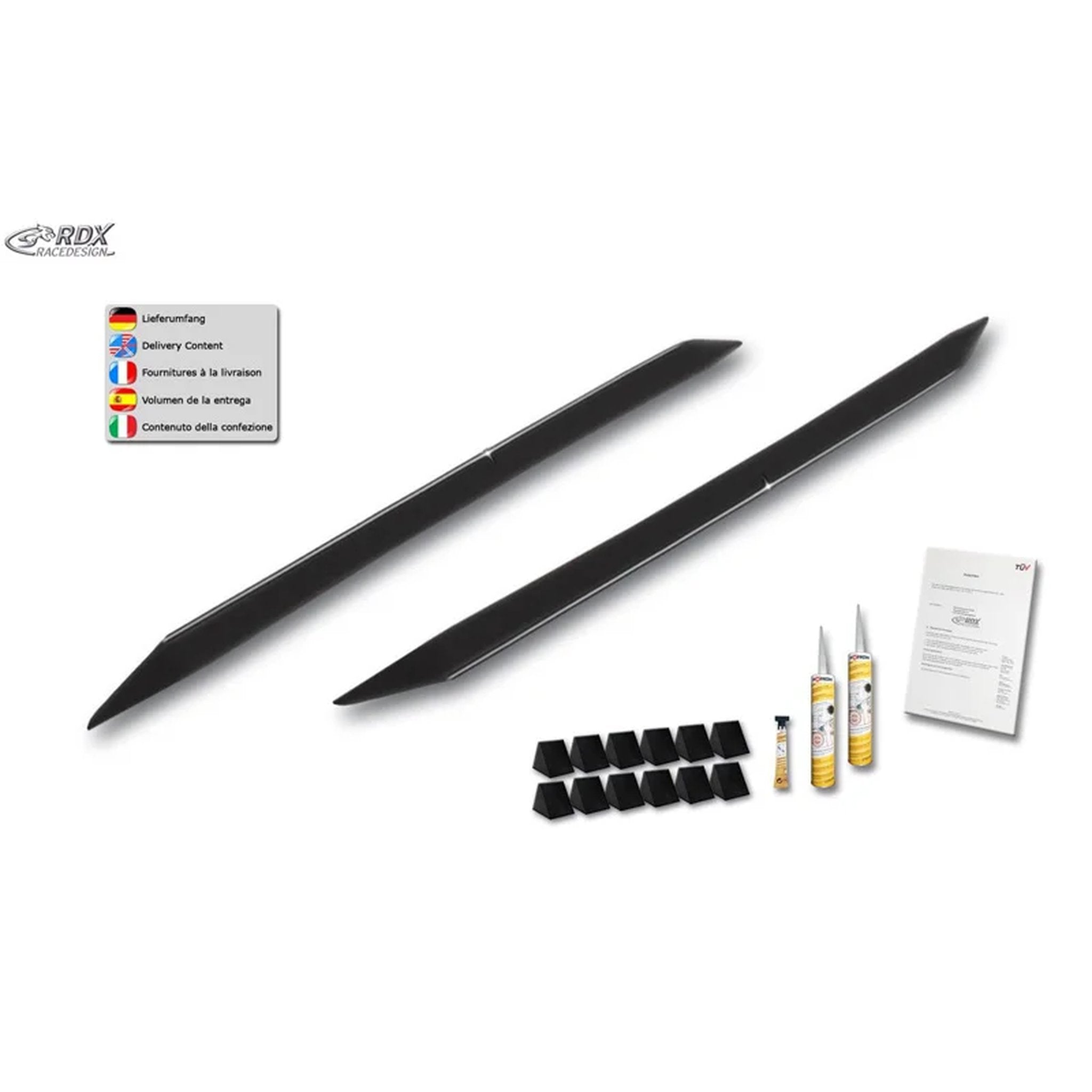 RDX Seitenschweller für Citroën C3 2002-2009 Slim ABS Schwarz 2er-Set TÜV