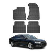 OMAC Gummi Fußmatten für Audi A8 D4 2009-2018 Automatten Gummi Schwarz 4tlg