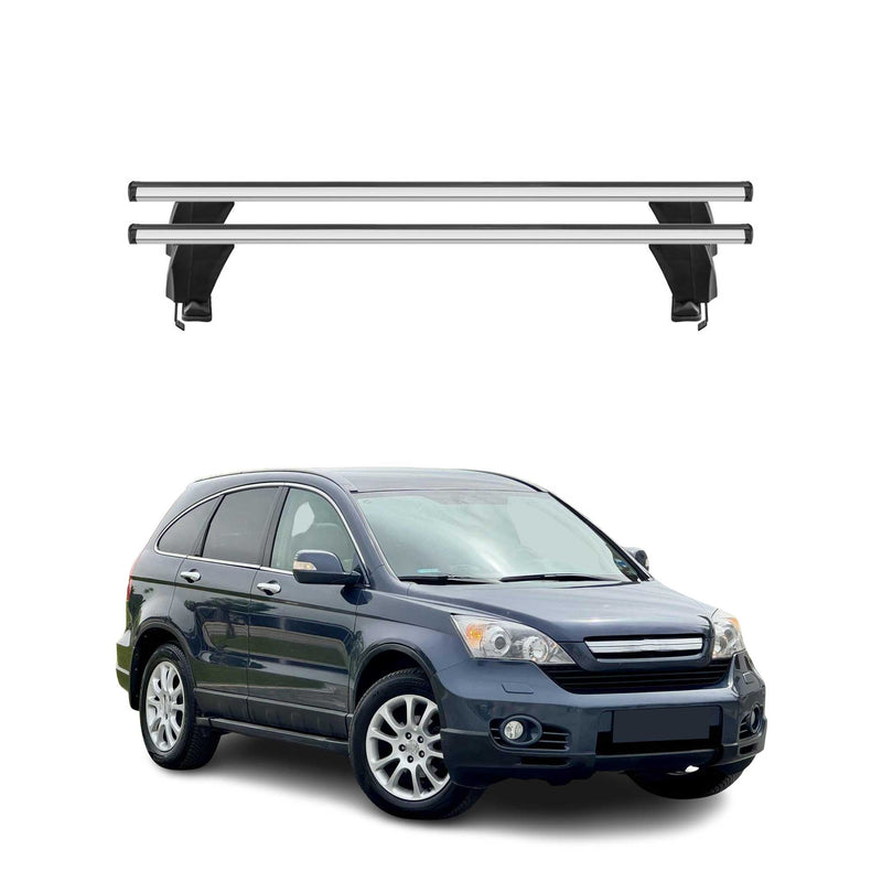 Menabo Dachträger Grundtäger für Honda CR-V mk3 2006-2012 50kg Alu Silber 2 tlg