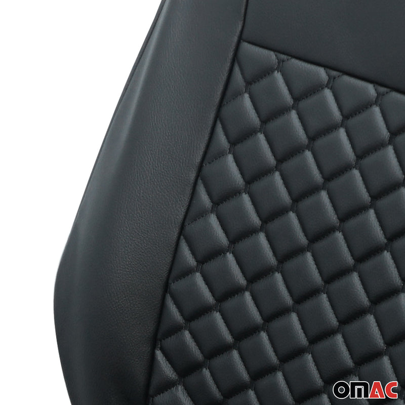 Sitzbezüge Schonbezüge für Mercedes Vito W639 2003-2014 Kunstleder Schwarz 2+1