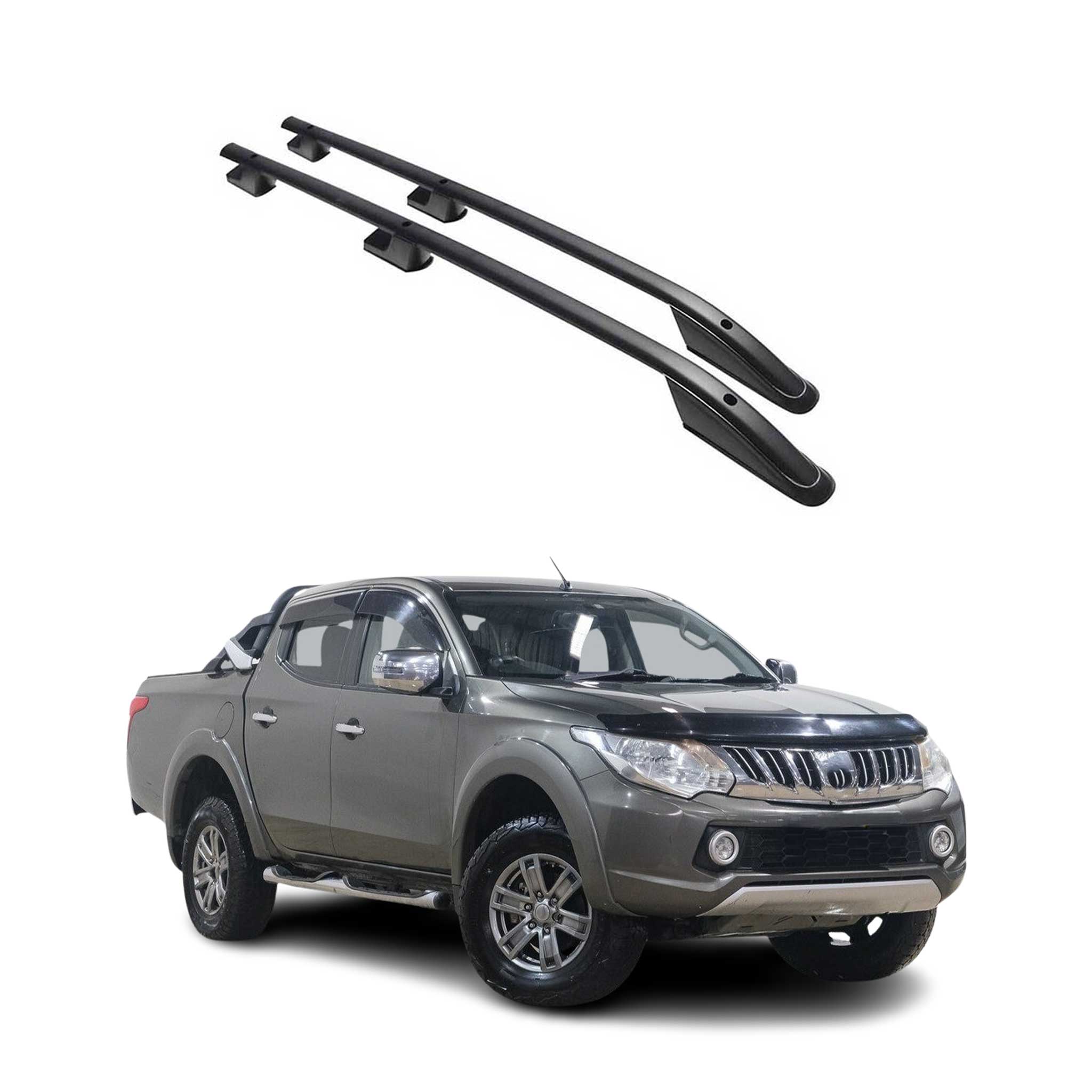 Alu Dachreling für Mitsubishi L200 DoubleCab 2015-2026 ABE Schwarz
