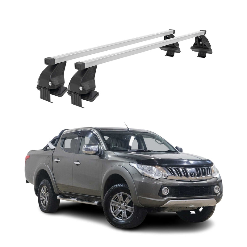 Menabo Dachträger Grundtäger für Mitsubishi L200 2015-2023 50kg Stahl Silber 2x
