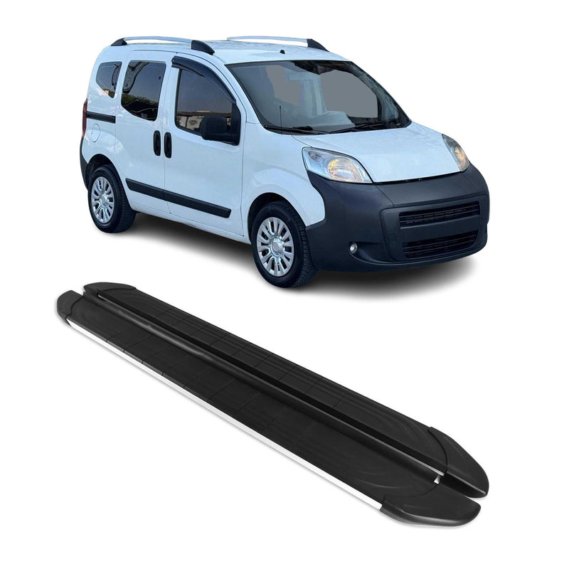 Trittbretter Seitenschweller für Peugeot Bipper 2008-2017 Aluminium Schwarz Grau