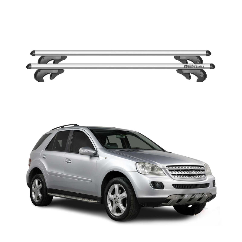 Menabo Dachträger für Mercedes ML Klasse W164 2005-2011 90kg Alu Silber 2x