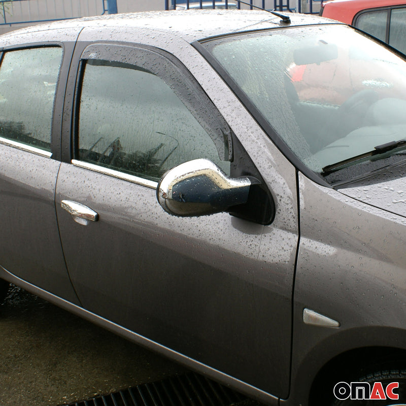 Spiegelkappen Spiegelabdeckung für Renault Thalia 2008-2013 Chrom ABS Silber