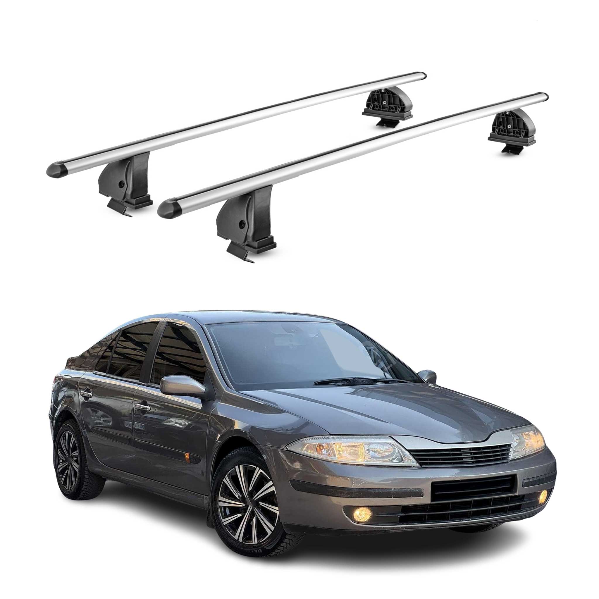 Alu Dachträger für Renault Laguna II 2001-2008 TÜV T-Nut 75 kg 2tlg Silber