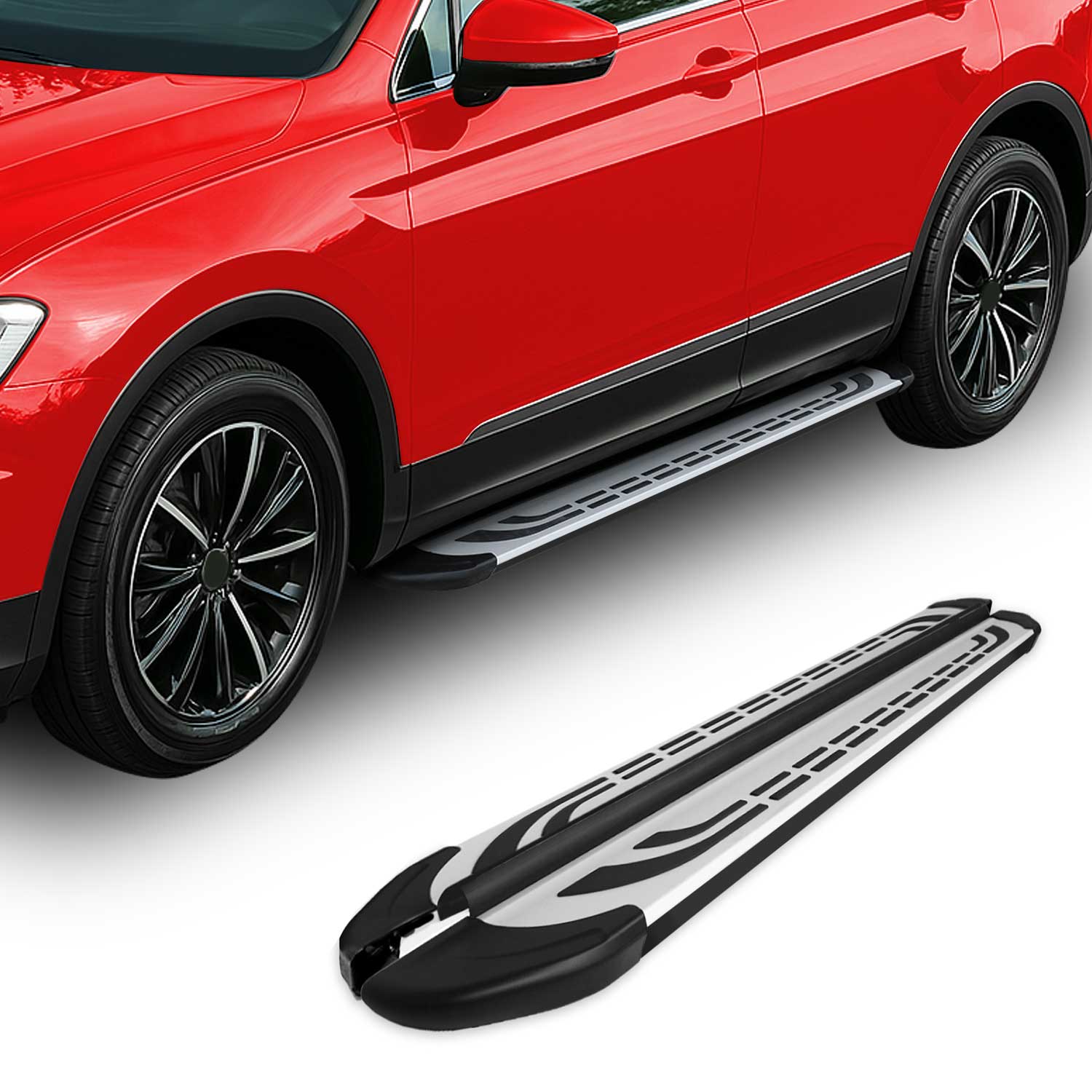 Trittbretter Schweller Seitenbretter für Peugeot Partner 1996-2008 Schwarz Alu