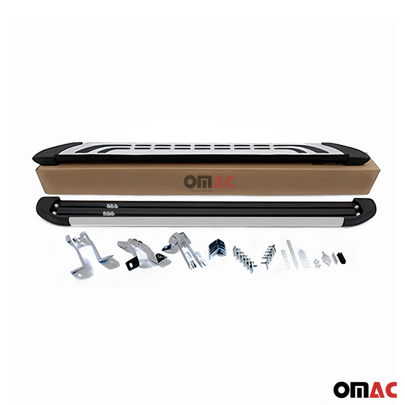 Trittbretter Seitenschweller für Ford Ranger Double Cab 2012-2022 Alu Grau