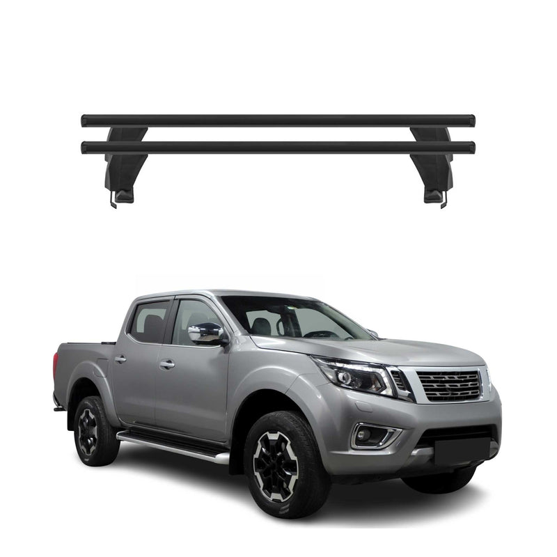 Menabo Dachträger Grundtäger für Nissan Navara 2014-2020 4 tür 50kg Alu Schwarz