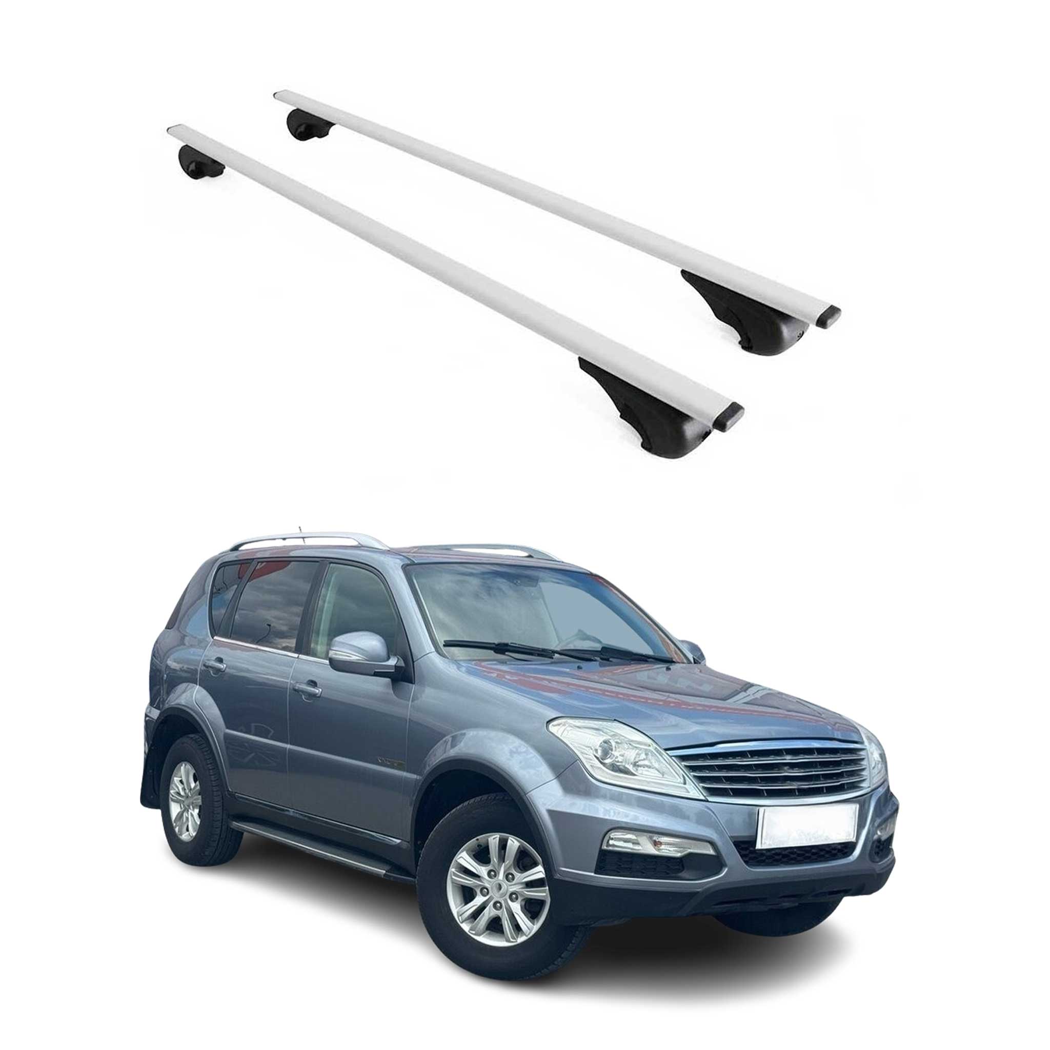 Dachträger Grundtäger für SsangYong Rexton 2001-2017 75kg Metall Silber 2 tlg