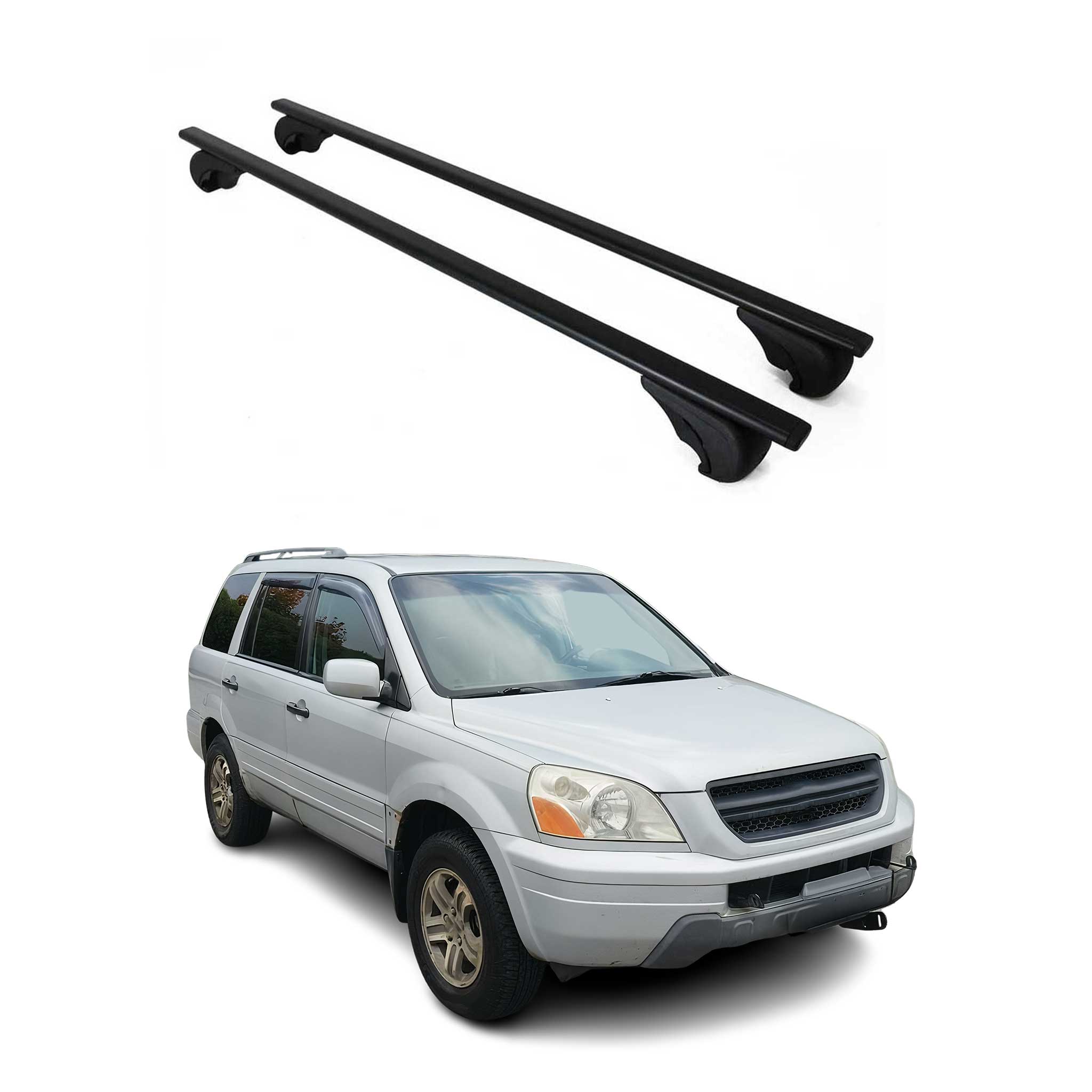 Dachträger Grundtäger für Honda Pilot 2002-2008 75kg Metall Schwarz 2 tlg