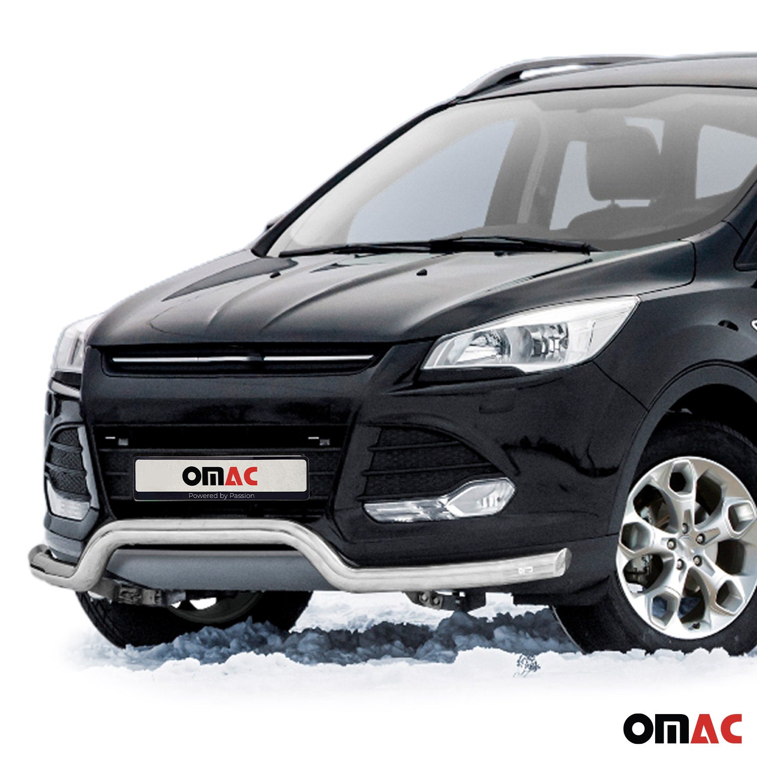 Frontbügel Frontschutzbügel Schutz für Ford Kuga II 2012-2017 ABE Stahl Silber