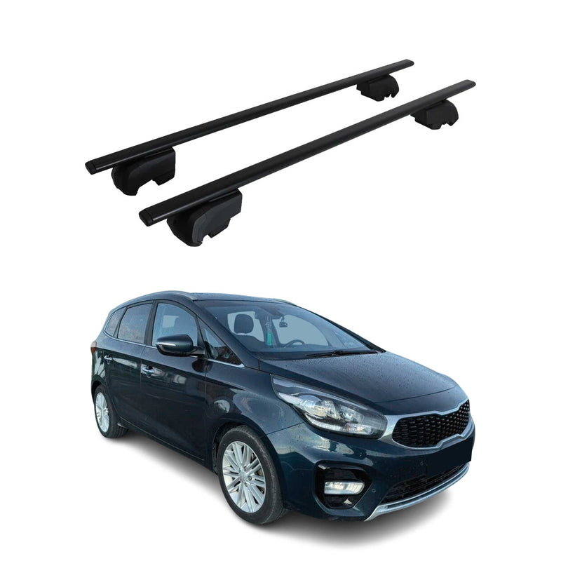 Dachträger Grundtäger für Kia Carens 2013-2021 75kg Metall Schwarz 2 tlg