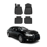 OMAC Gummi Fußmatten für Lexus GS 2012-2020 RWD Premium 3D Automatten Schwarz 4x