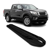Trittbretter Seitenschutz für Nissan Navara D23 2015-2023 Double Cab Schwarz Alu