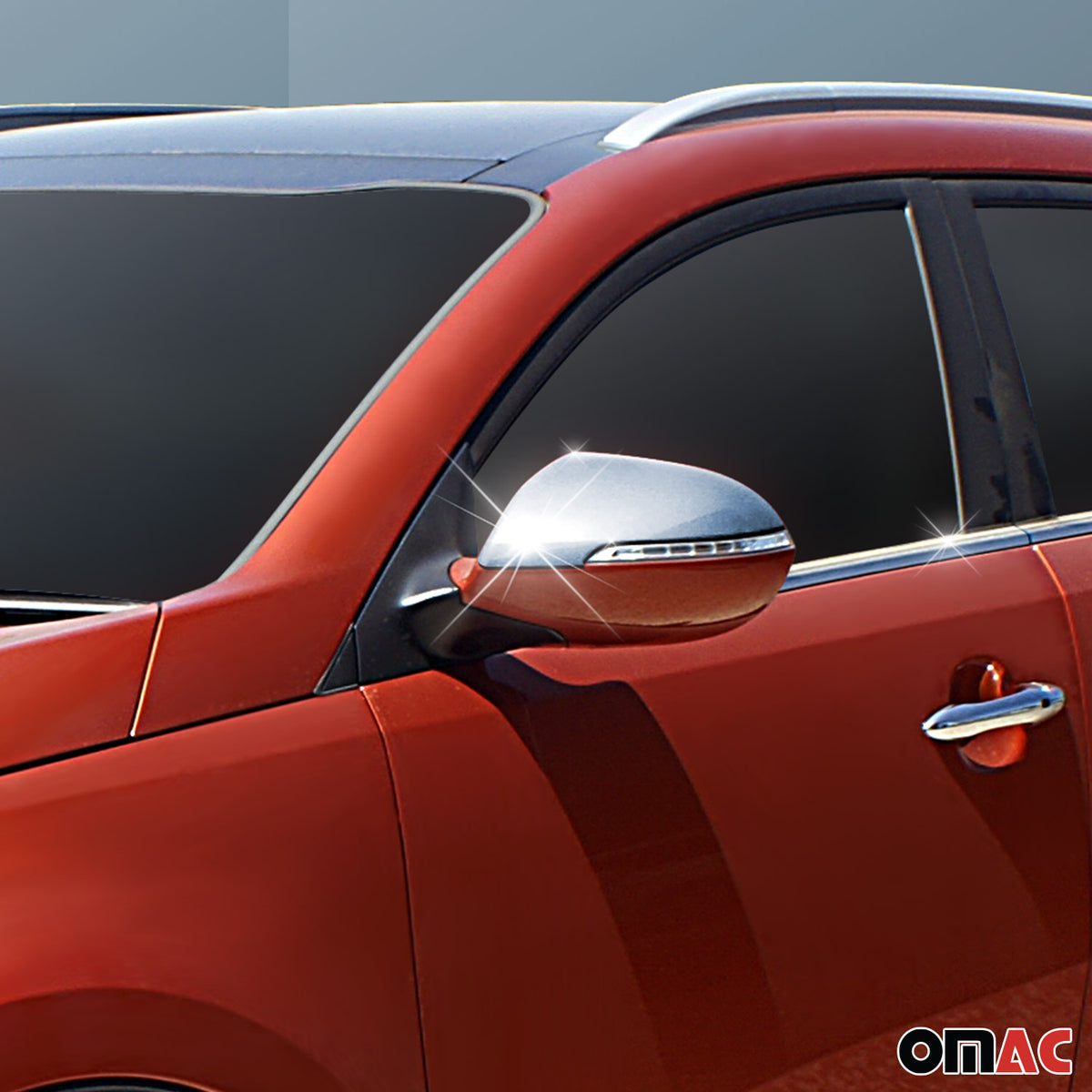 Spiegelkappen Spiegelabdeckung für Kia Sportage 2010-2015 Edelstahl Chrom 2tlg