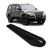 Trittbretter Seitenschweller für Mitsubishi Pajero V80 2007-2025 Alu Schwarz