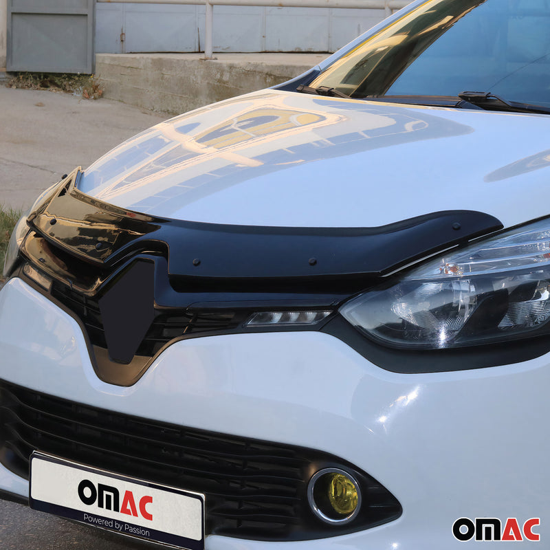 Bonnet deflector insect stone chip protection for Renault Clio 2012-19 dark
