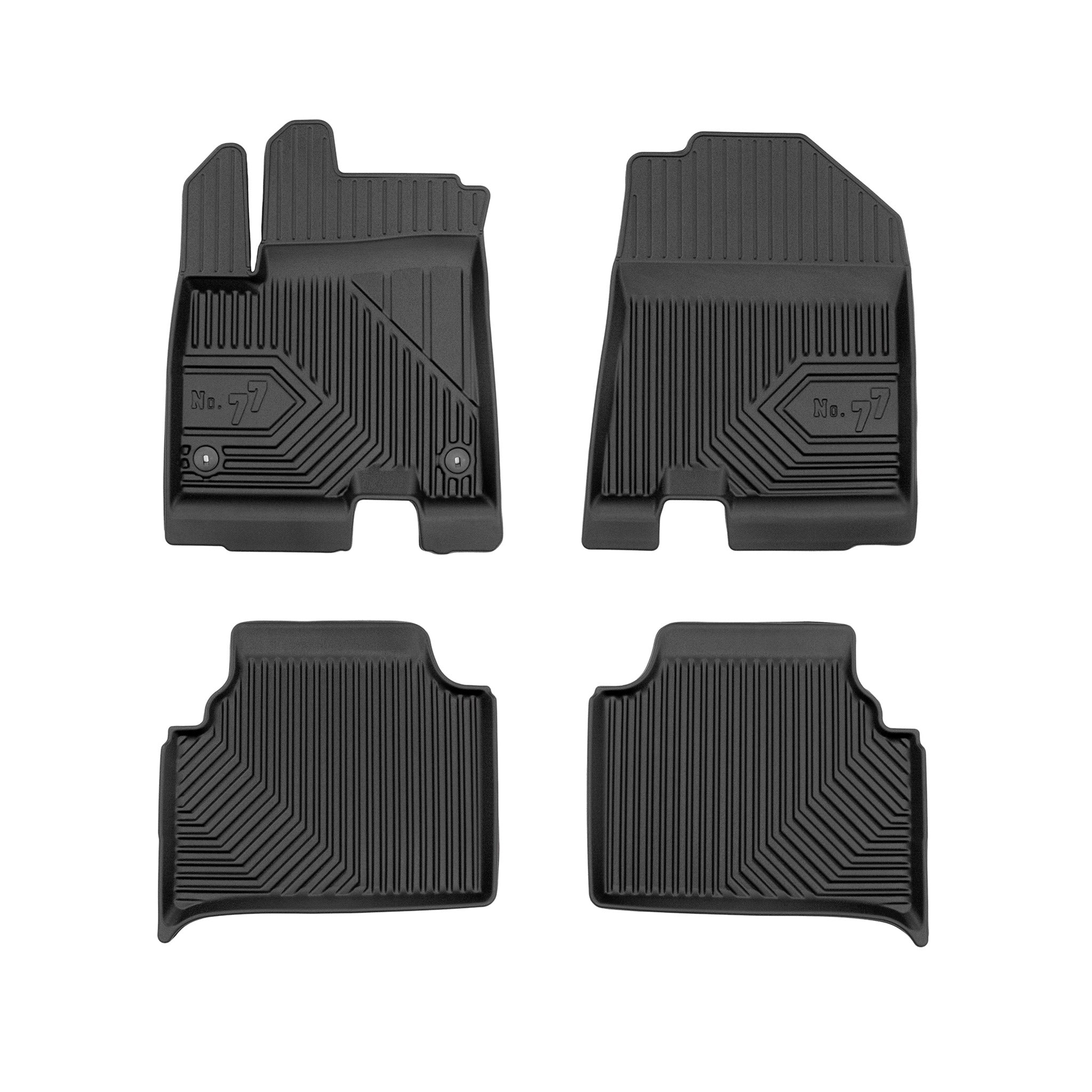 Fußmatten Gummimatten No.77 für Kia e-Niro mk1 2018-2022 TPE Gummi Schwarz 4 tlg