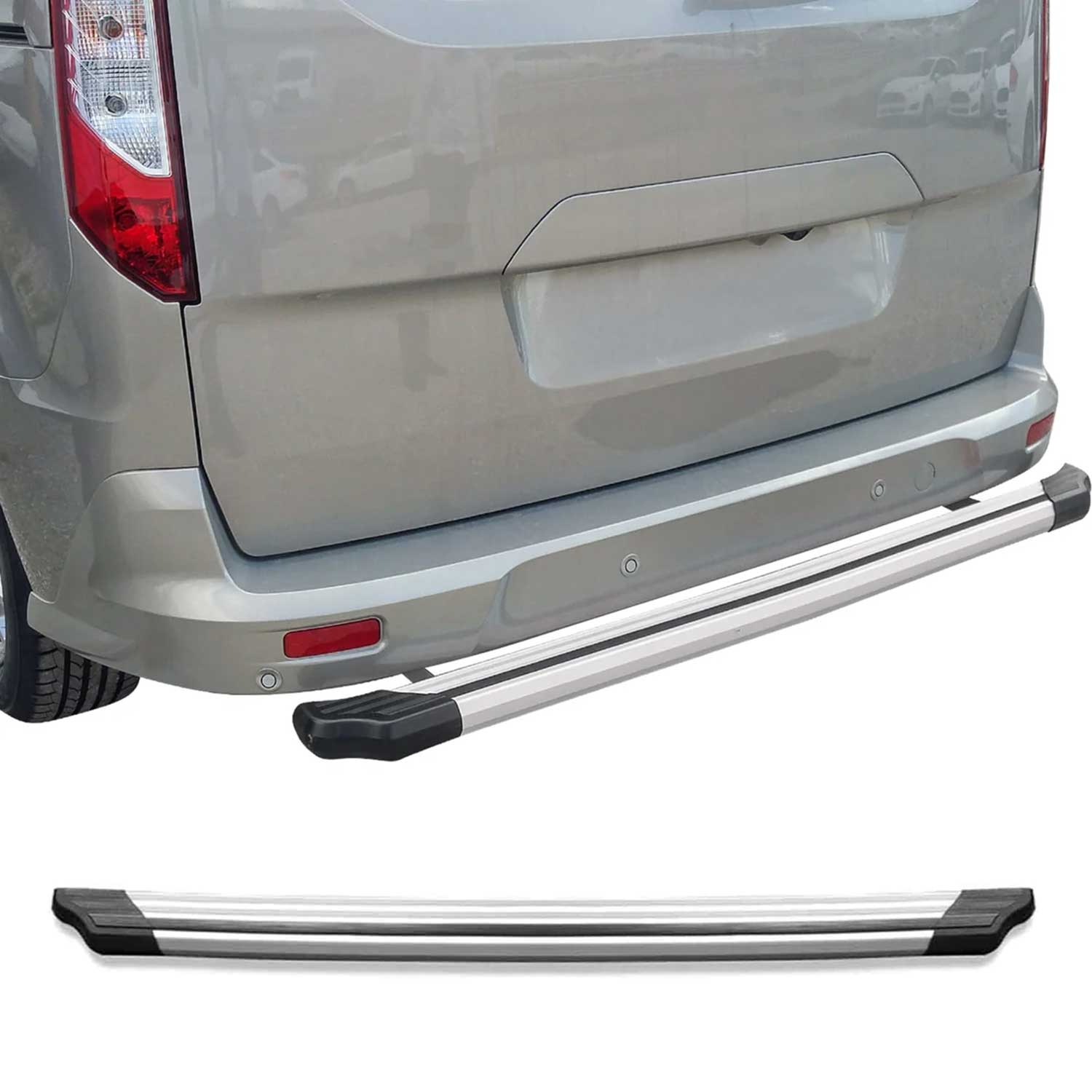 Heckstoßstange Heckschutz für Opel Combo 2012-2018 Aluminium Silber