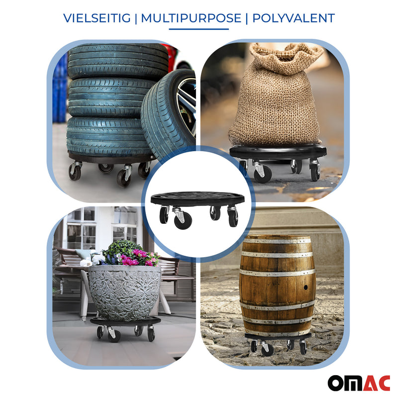 Pflanzenroller Rollbrett Transportroller Möbelroller 275 kg Reifenträger Ø400