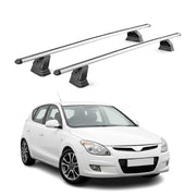 Alu Dachträger für Hyundai i30 I 2007-2012 TÜV T-Nut Abschließbar 2tlg Silber