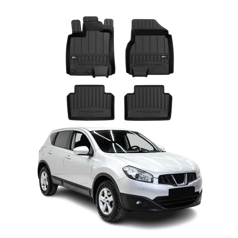 OMAC Gummi Fußmatten für Nissan Qashqai Tekna Version J10 2006-2014 Premium 4x