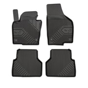 Fußmatten Gummimatten No.77 für VW Tiguan I 2007-2016 TPE Gummi Schwarz 4 tlg