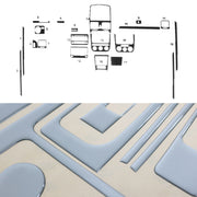 Innenraum Dekor Cockpit für VW Golf 2003-2008 Aluminium Optik 19tlg