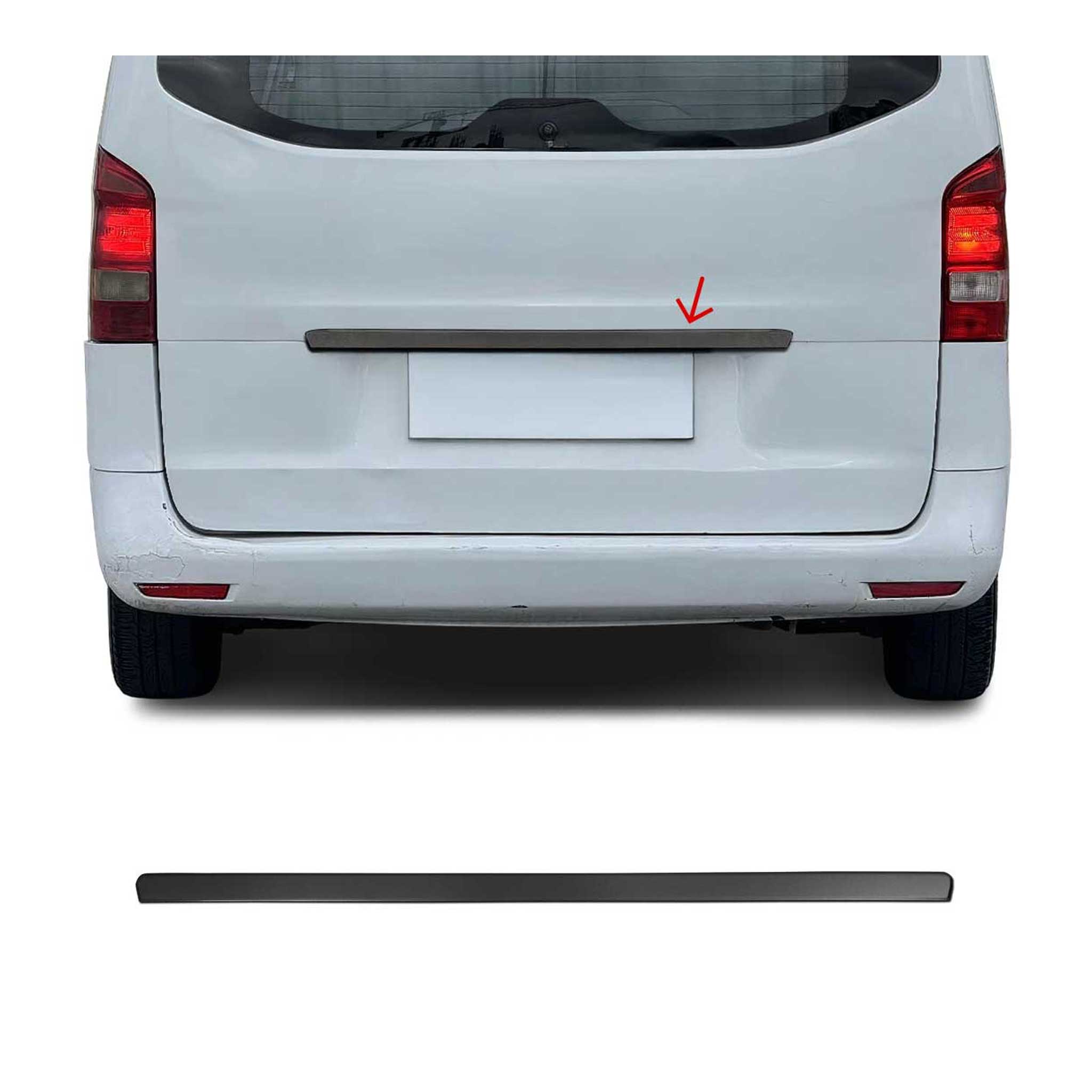 Heckklappe Kofferraumöffner Griff für Mercedes Vito W447 Edelstahl Dunkel 1tlg