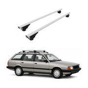 Dachträger Grundträger für Audi 100 Avant 1983-1991 Metall Silber 2tlg