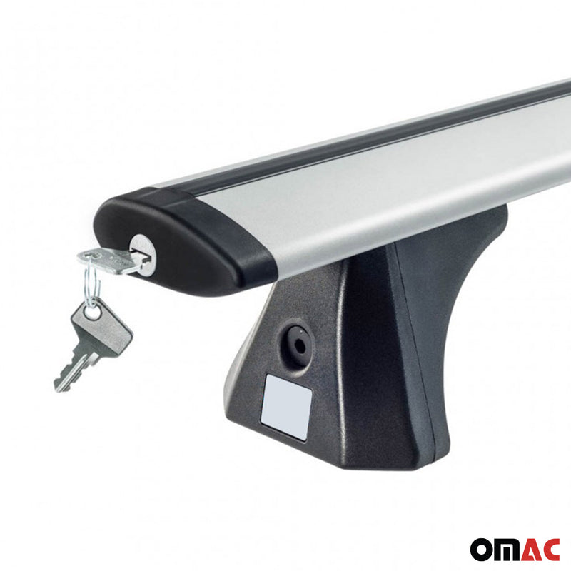 Roof rack for Subaru Impreza Hatchback 2007-2016 Alu Silver 2x