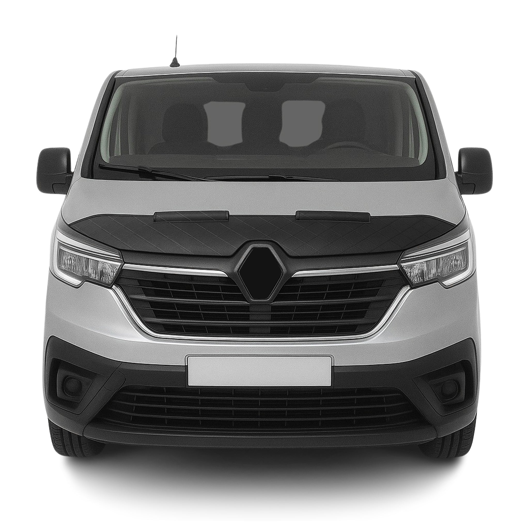 Haubenbra Steinschlagschutz für Renault Trafic X82 2020-2026 Schwarz Halb