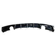 JOM Heckschürzeneinsatz für BMW 3er F30/F31 2011-2019 schwarz glänzend Einzelrohr (li/re)