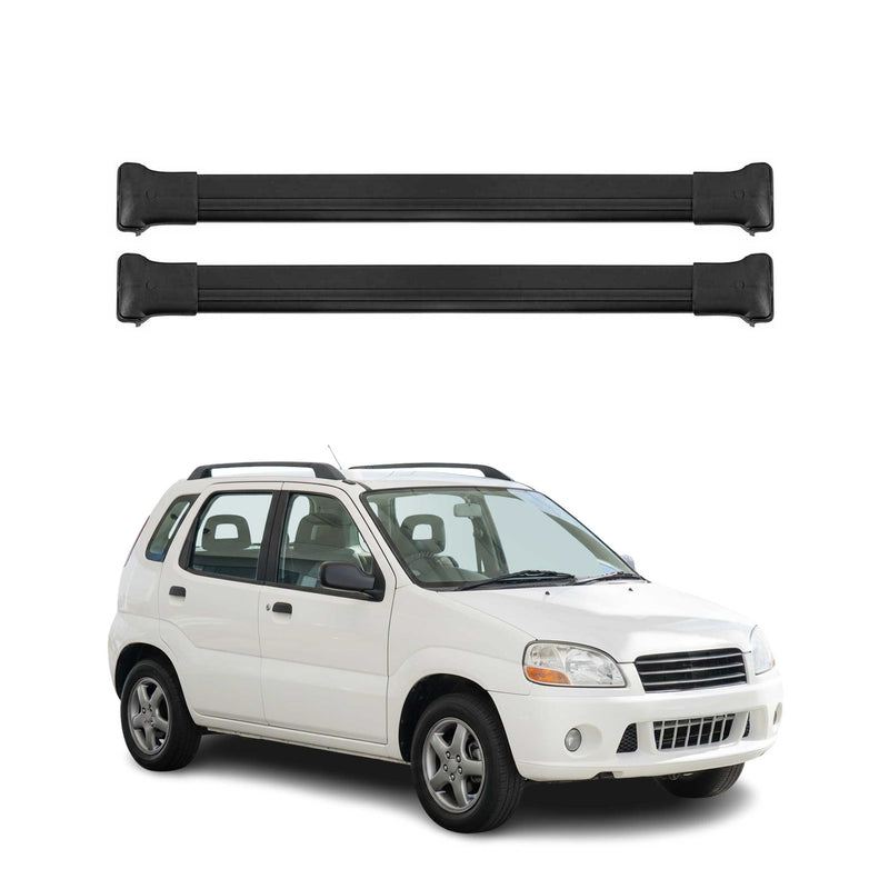 Dachträger Grundtäger für Suzuki Ignis mk1 2000-2008 5-Tür 75kg Alu Schwarz 2x