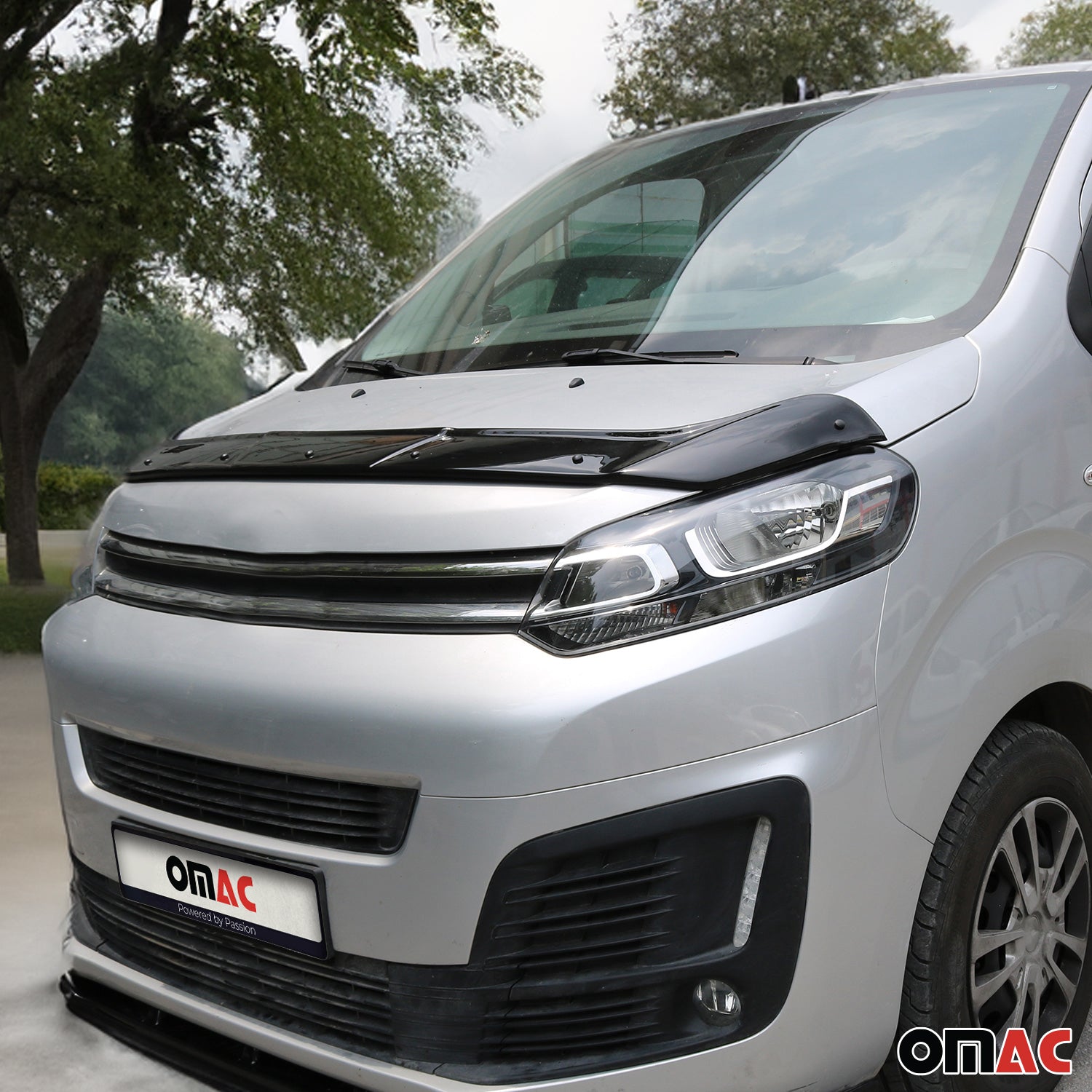 Motorhaube Deflektor Insekten Steinschlagschutz für Citroen Jumpy 2016-26 Dunkel