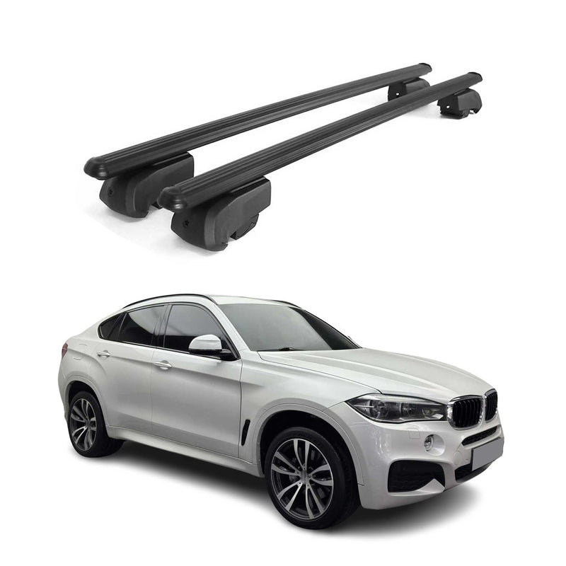 Dachträger Gepäckträger für BMW X6 2015-2019 ABE Aluminium Schwarz 2x