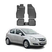 OMAC Gummimatten Fußmatten für Opel Corsa D 2006-2014 TPE Automatten Schwarz 4x
