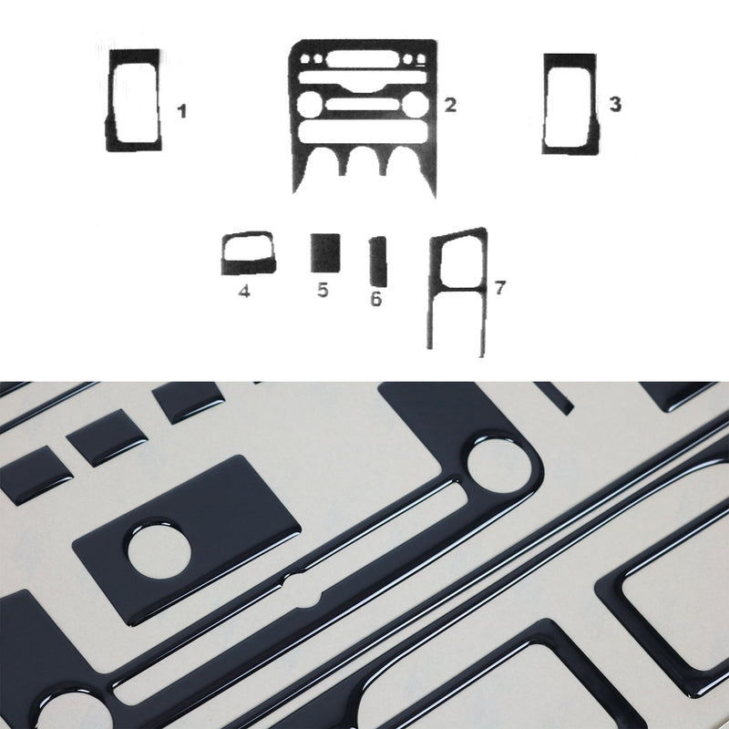 Innenraum Dekor Cockpit für Honda City 2006-2016 Piano Schwarz Optik 7tlg