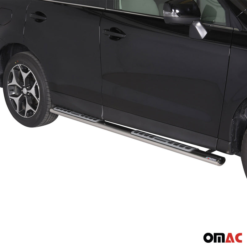 Edelstahl Seitenschweller Schwellerrohre für Subaru Forester 2013-2015 Silber