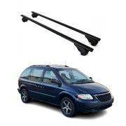 Dachträger Grundtäger für Dodge Caravan 1996-2007 75kg Metall Schwarz 2 tlg