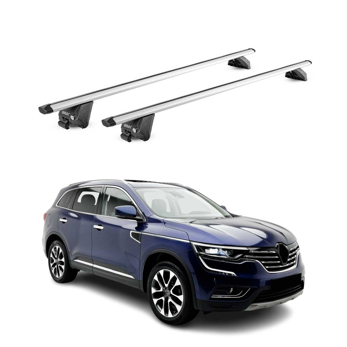 Dachträger Grundtäger für Renault Koleos mk2 2016-2024 100kg Alu Silber 2tlg ABE