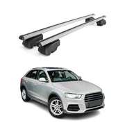 Dachträger Grundtäger für Audi Q3 mk1 2011-2018 75kg Alu Silber 2 tlg
