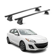 Stahl Dachträger für Mazda 3 II 2010-2013 TÜV Abschließbar 75 kg 2tlg Schwarz