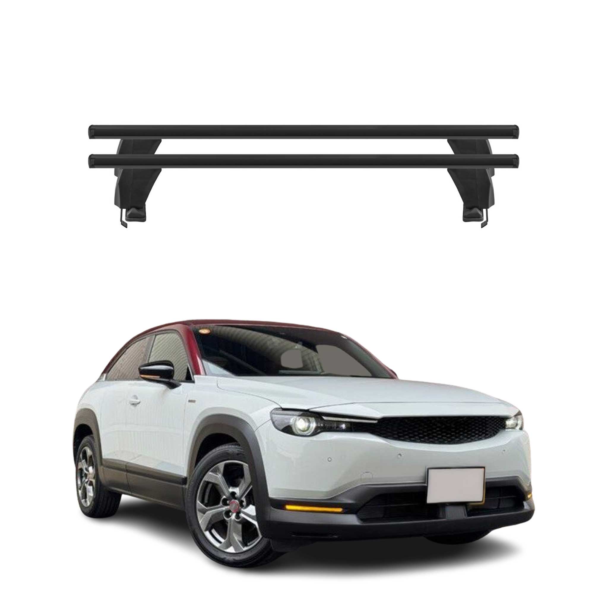 Menabo Dachträger Grundtäger für Mazda MX-30 2021-2026 50kg Alu Schwarz 2 tlg