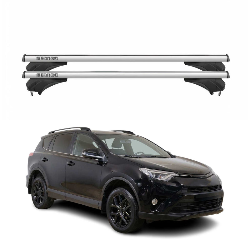 Menabo Dachträger Grundtäger für Toyota RAV4 XA50 2018-2025 Aluminium Silber 2x