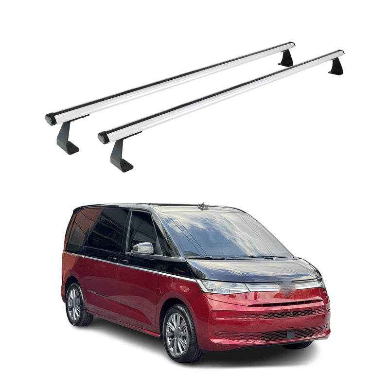 Dachträger Grundtäger für VW T7 Multivan 2021-2025 75kg Aluminium Silber 2 tlg