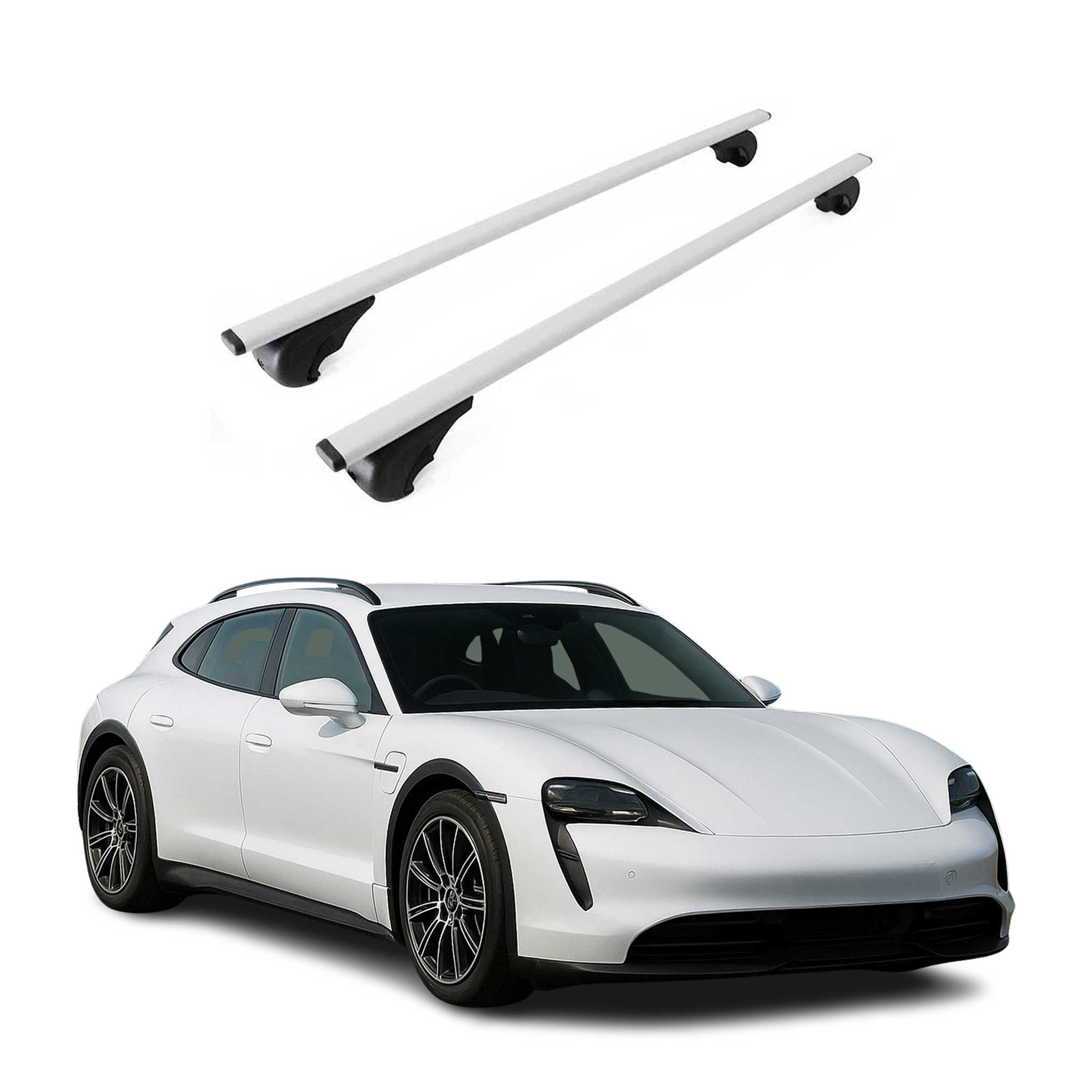 Dachträger für Porsche Taycan Cross Turismo 2021-2026 Metall Silber 2tlg