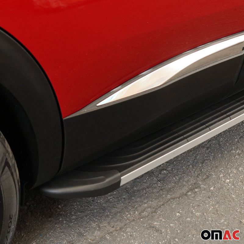 Trittbretter Seitenschweller für VW Touareg 2003-2010 Aluminium Schwarz Silber